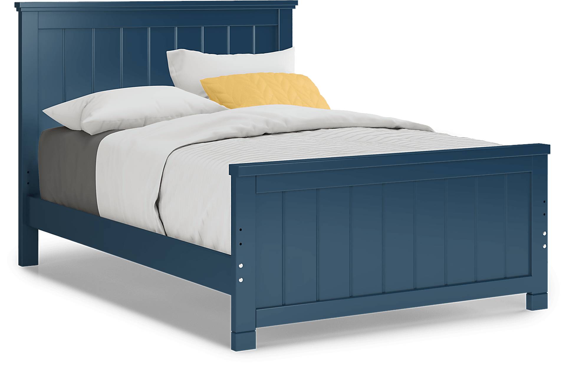 navy 3 pc full panel bed