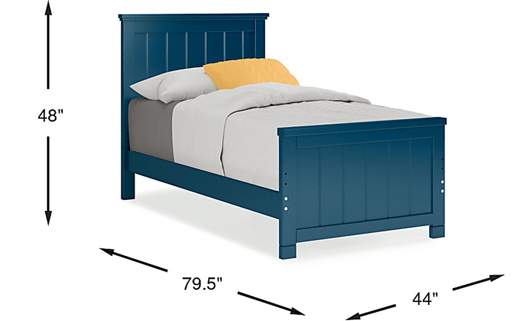Kids Cottage Colors Navy Twin Panel Bed