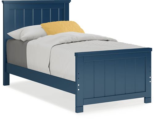 Kids Cottage Colors Navy 3 Pc Twin Panel Bed