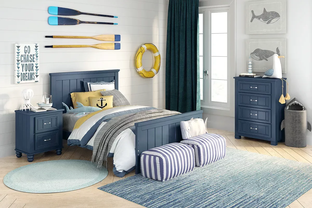 Navy kids hotsell bedroom