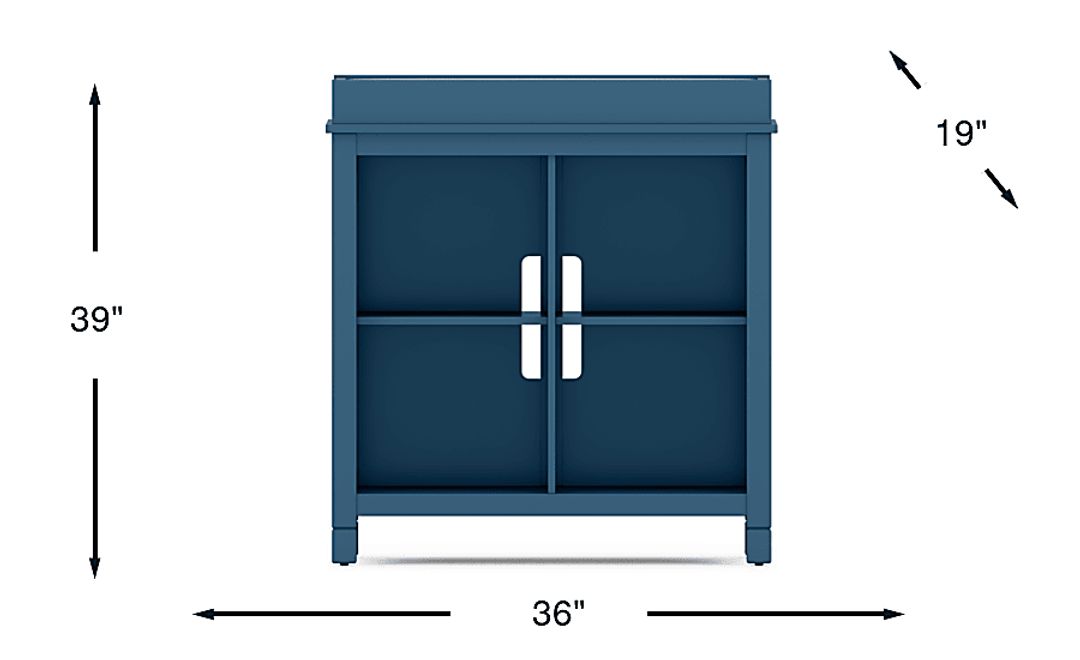 Cottage Colors Navy Bookcase With Changing Tray