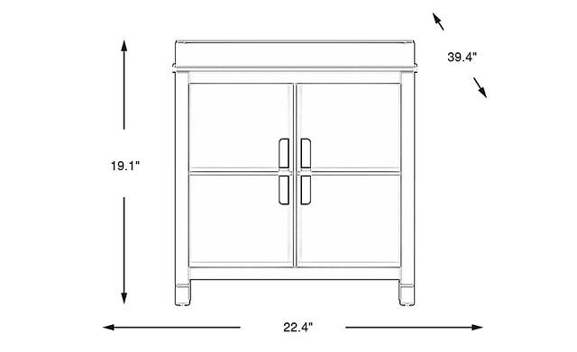 Dimension Image. Please refer to the Dimension Tab on this page for dimension details.