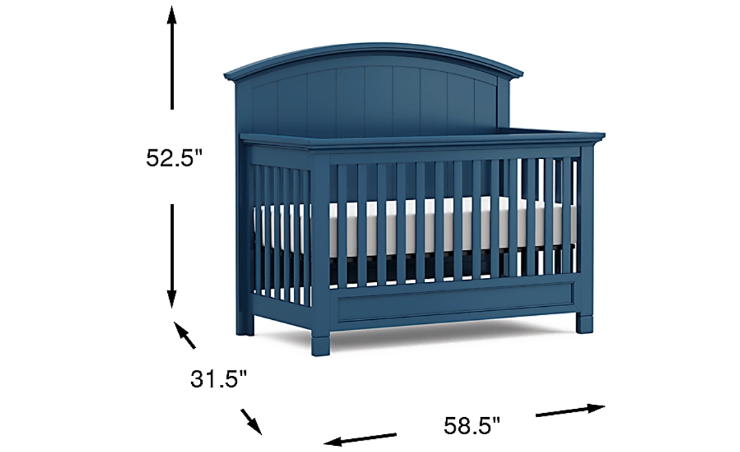 Kids Cottage Colors Navy Convertible Crib