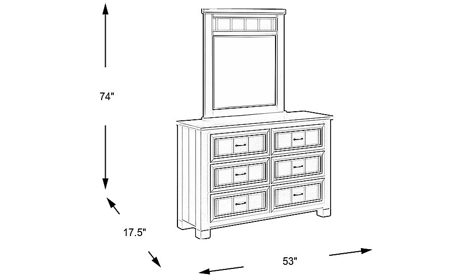 Kids Cottage Colors Navy Dresser & Mirror Set Rooms To Go