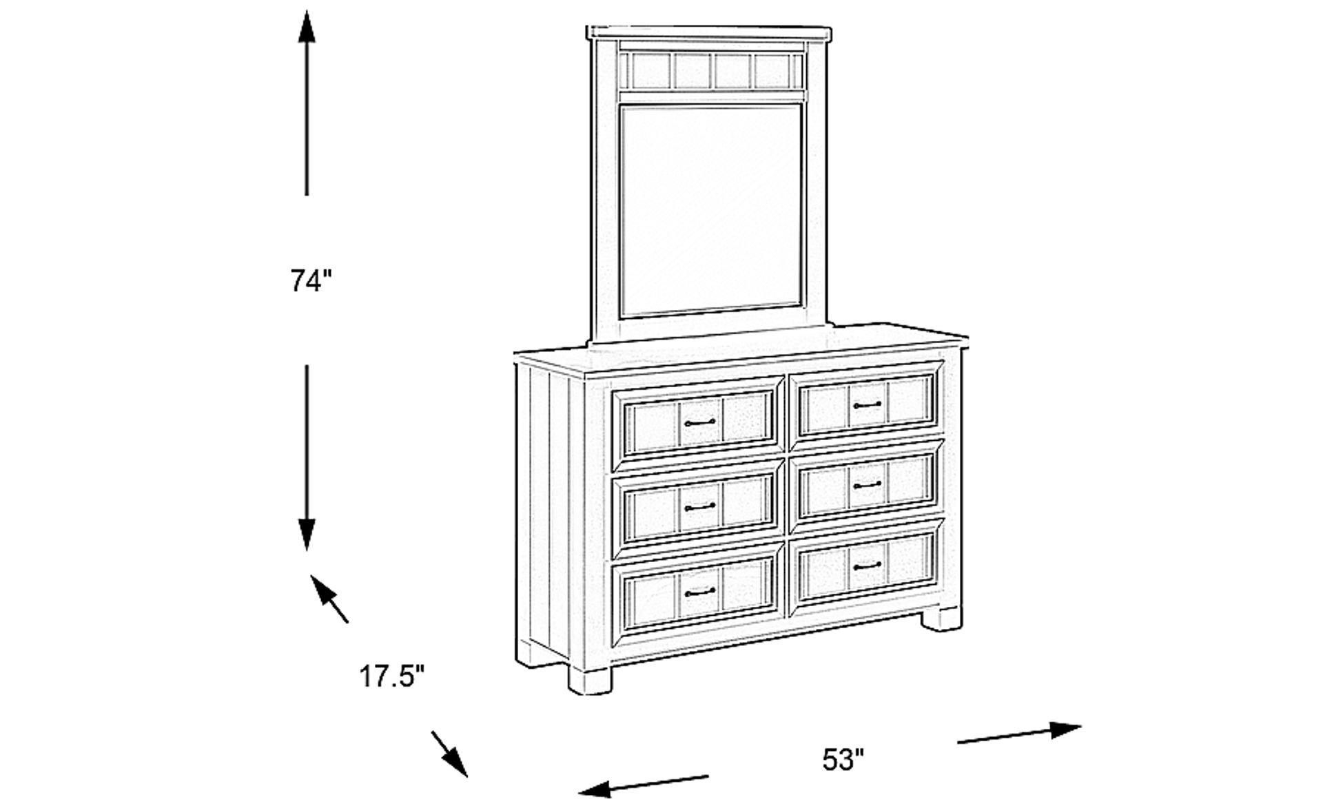 Dimension Image. Please refer to the Dimension Tab on this page for dimension details.