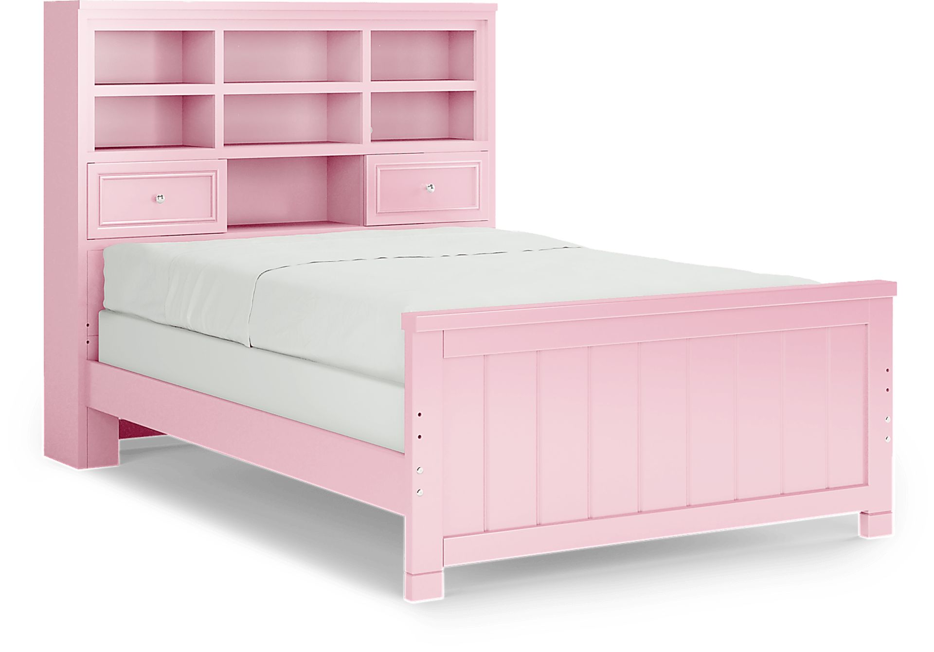 Kids Cottage Colors Pink 5 Pc Full Bookcase Bedroom - Image 3