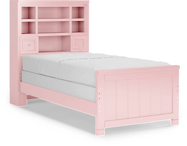 Kids Cottage Colors Pink 3 Pc Twin Bookcase Bed - Thumbnail - Image 3