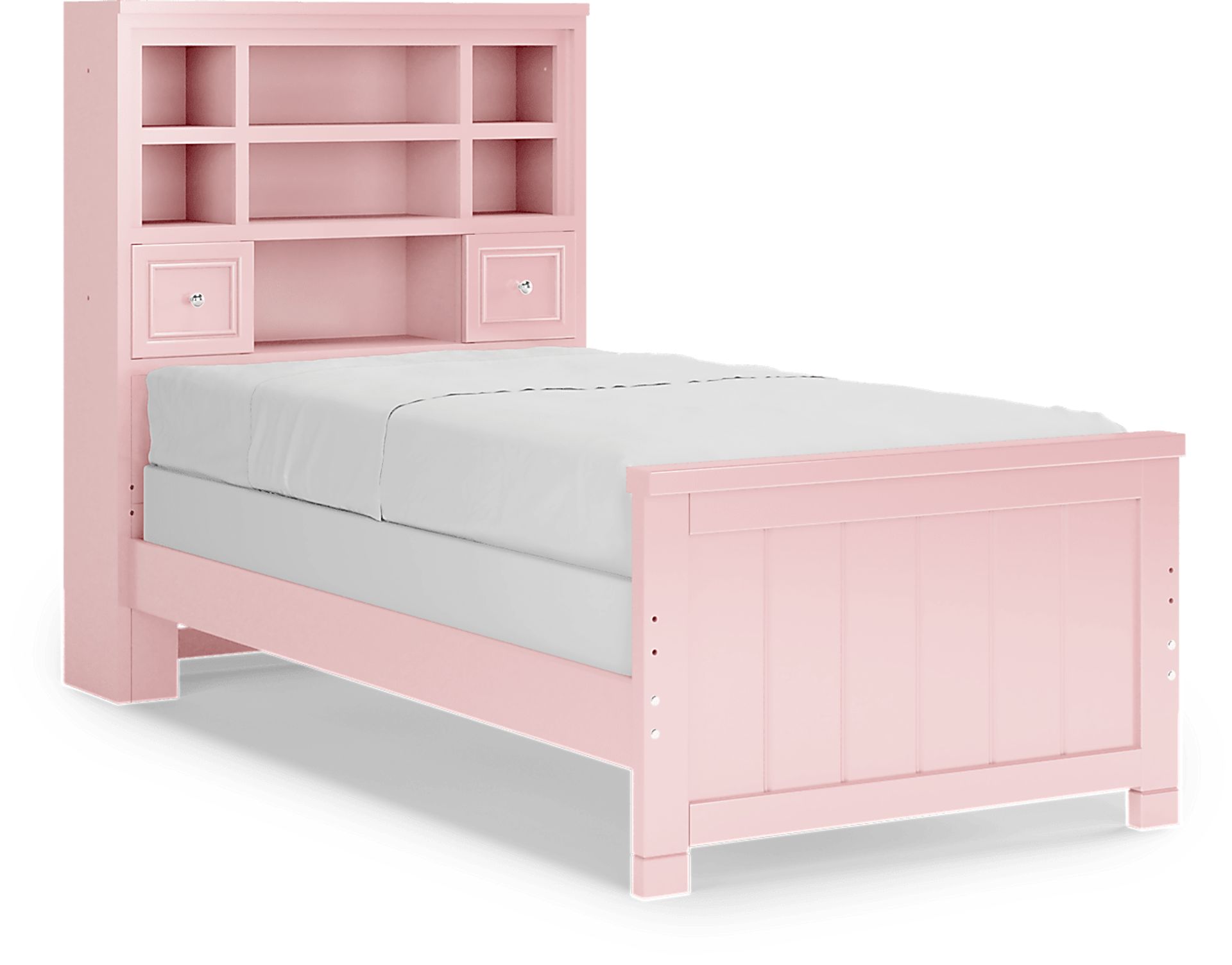 Kids Cottage Colors Pink 3 Pc Twin Bookcase Bed - Image 3