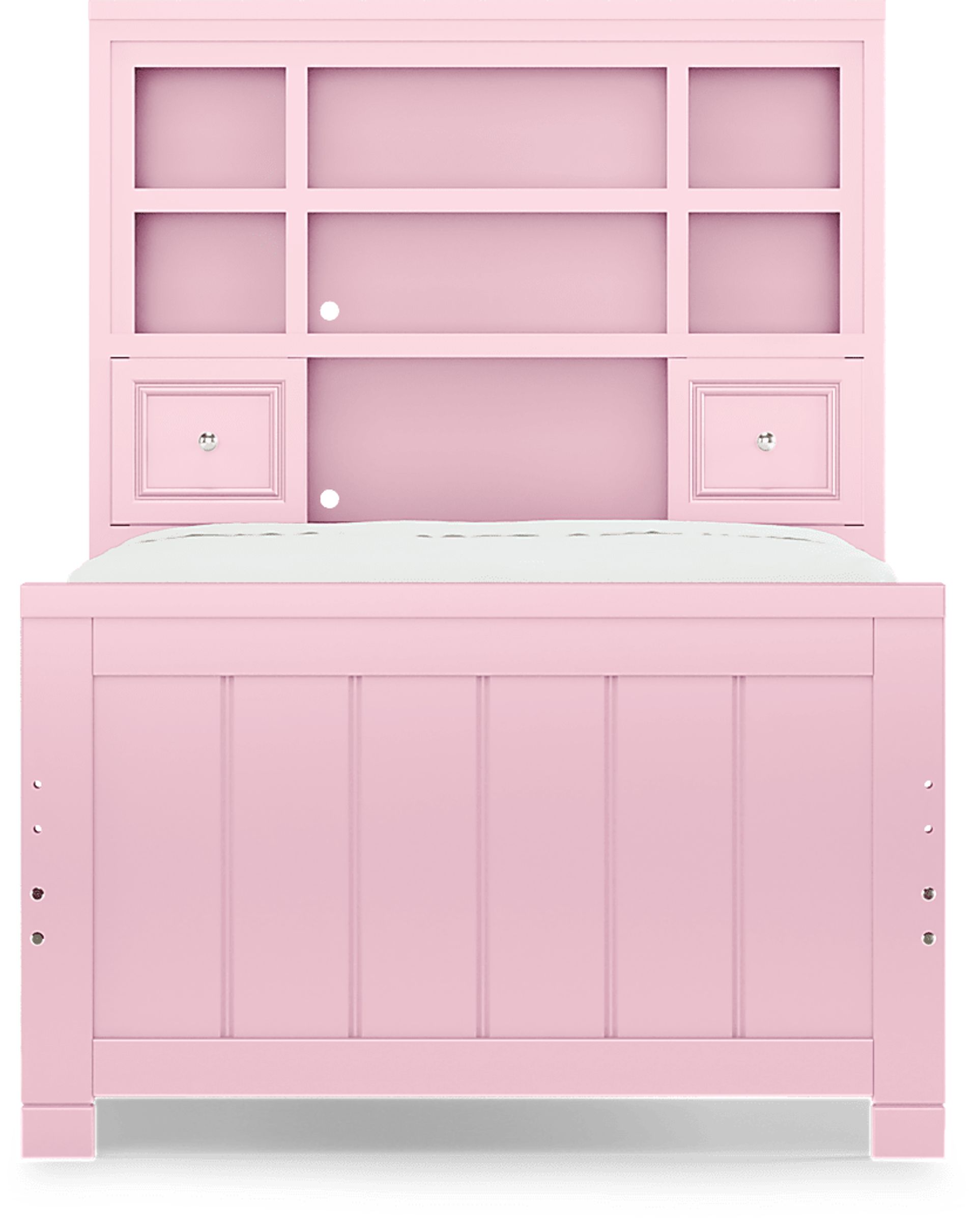 Kids Cottage Colors Pink 3 Pc Twin Bookcase Bed - Image 4