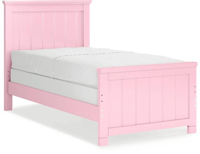 Kids Cottage Colors Pink 3 Pc Twin Panel Bed - Thumbnail - Image 3