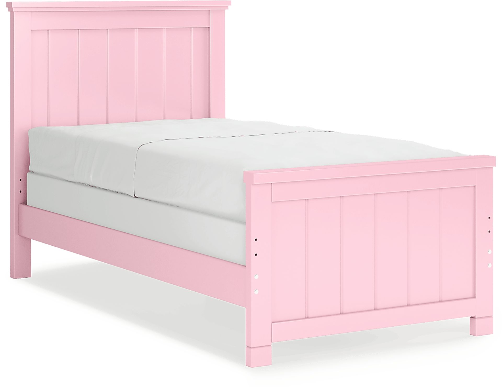 Kids Cottage Colors Pink 3 Pc Twin Panel Bed - Image 3