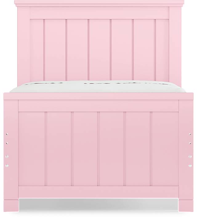 Kids Cottage Colors Pink 3 Pc Twin Panel Bed - Thumbnail - Image 4