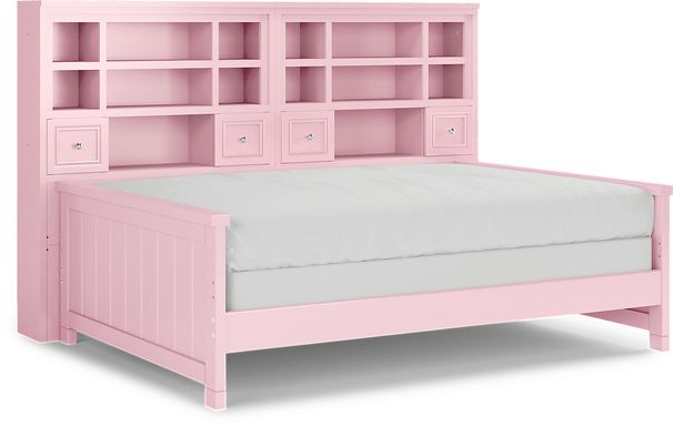 Kids Cottage Colors Pink 5 Pc Full Bookcase Daybed