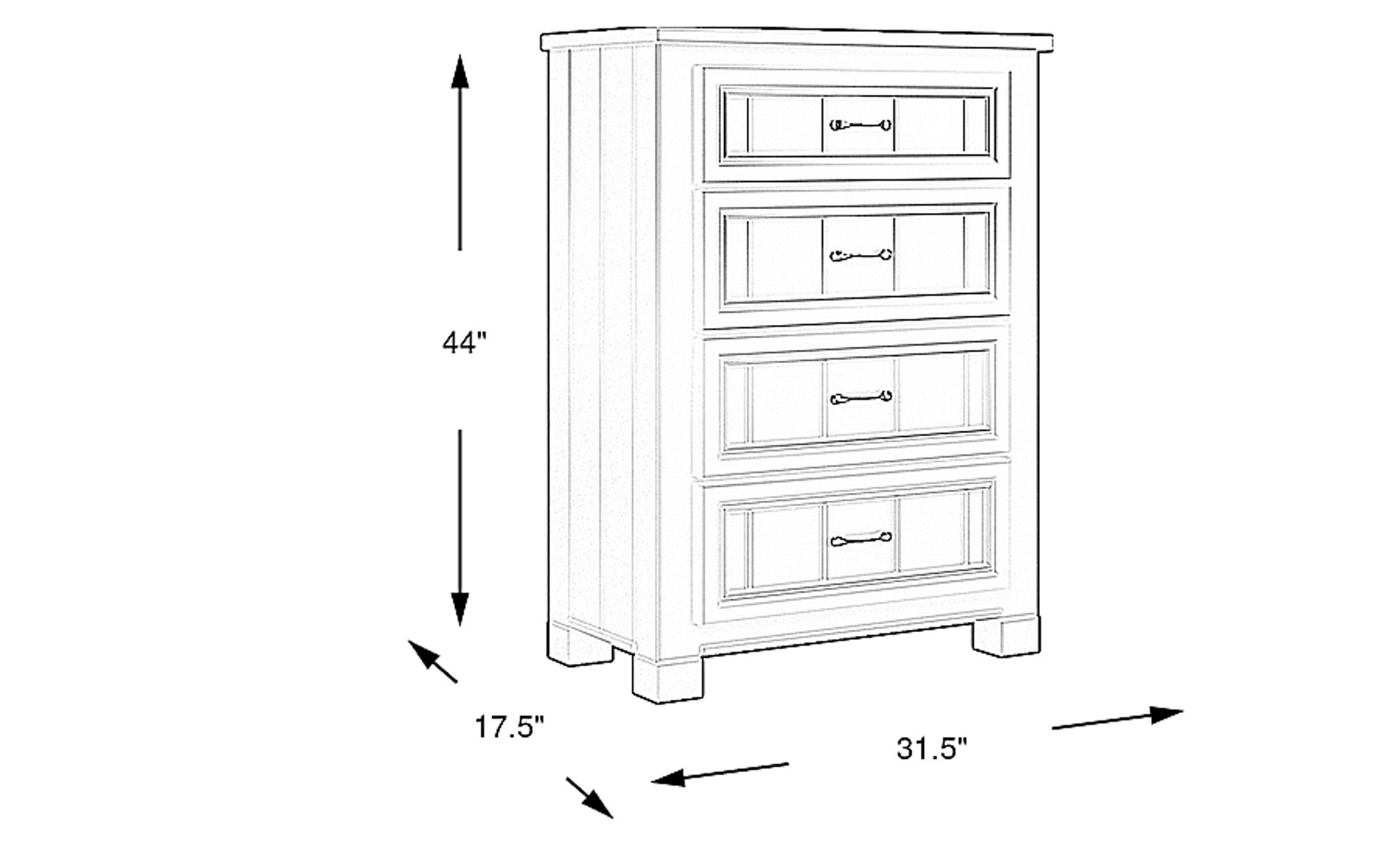 Dimension Image. Please refer to the Dimension Tab on this page for dimension details.