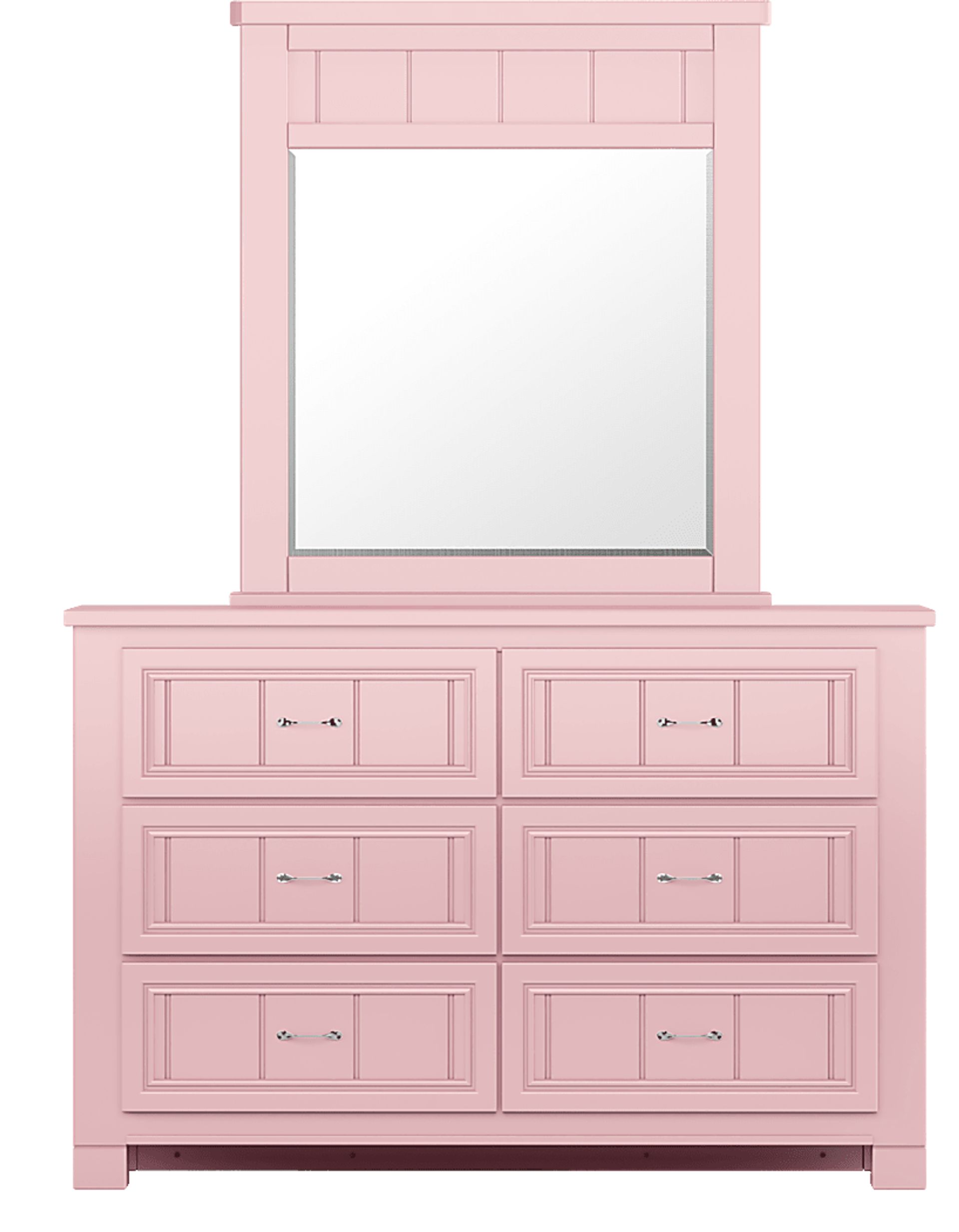 Kids Cottage Colors Pink Dresser & Mirror Set - Image 1