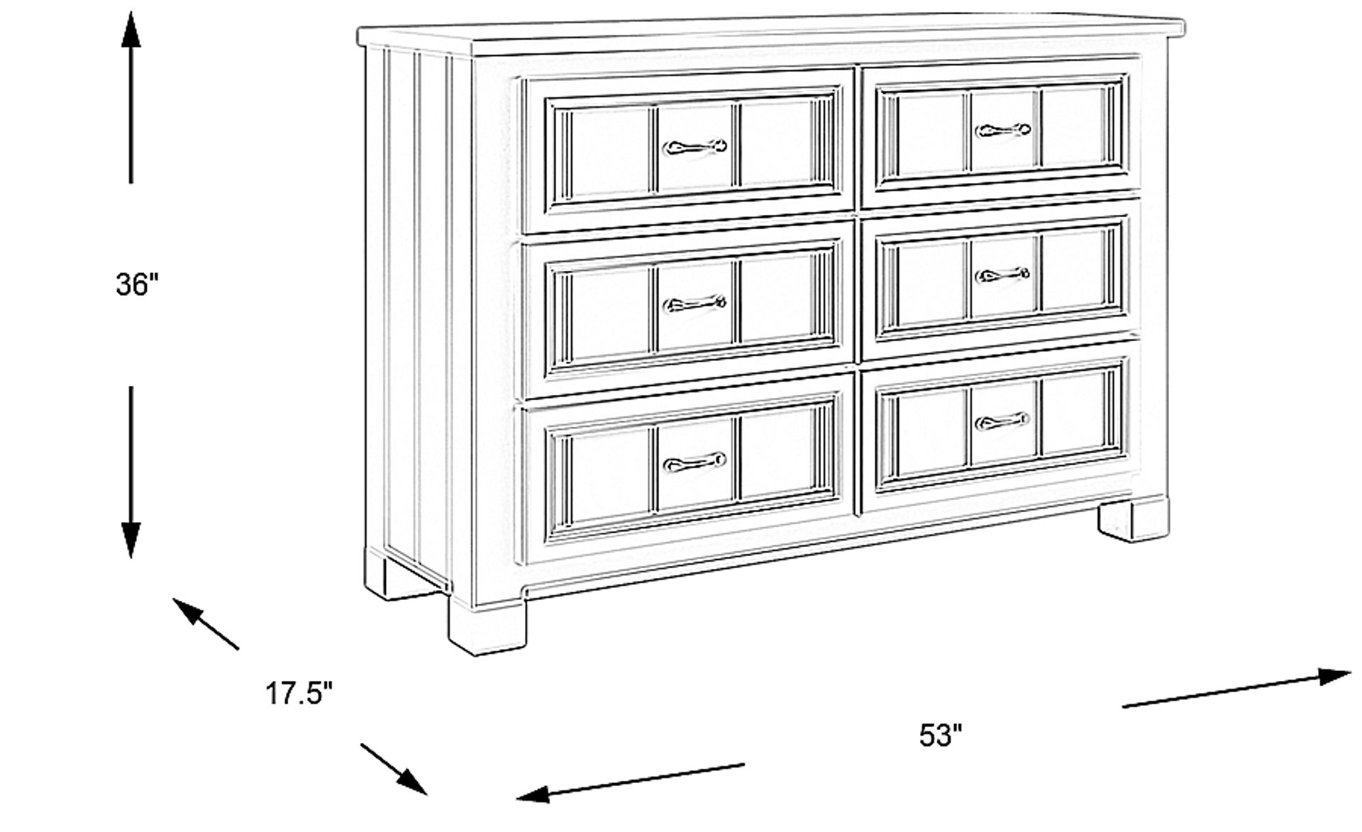 Dimension Image. Please refer to the Dimension Tab on this page for dimension details.