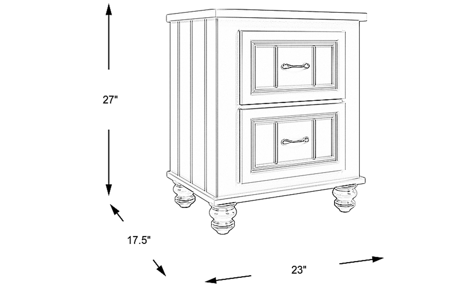 Dimension Image. Please refer to the Dimension Tab on this page for dimension details.