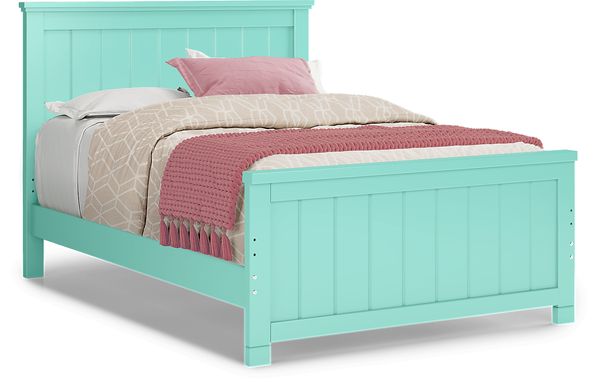 Kids Cottage Colors Turquoise 3 Pc Full Panel Bed