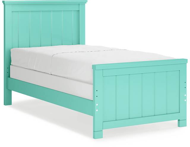 Kids Cottage Colors Turquoise 3 Pc Twin Panel Bed - Thumbnail - Image 3