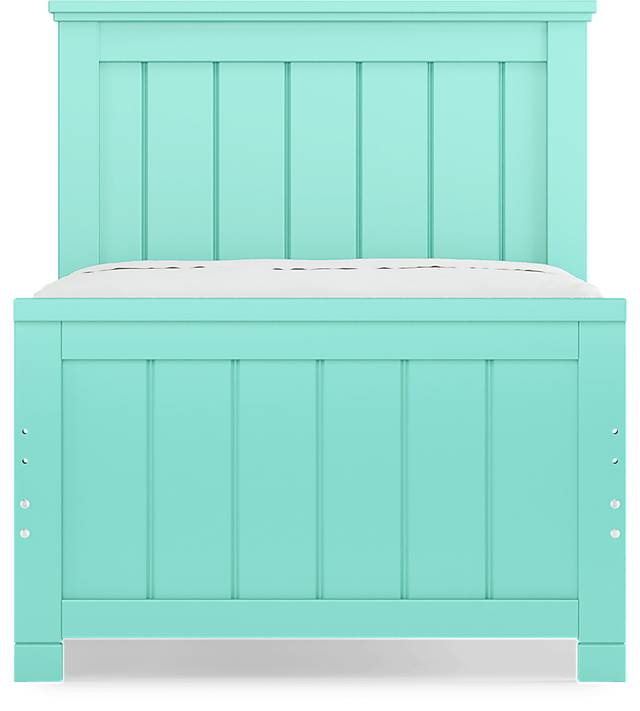 Kids Cottage Colors Turquoise 3 Pc Twin Panel Bed - Thumbnail - Image 4