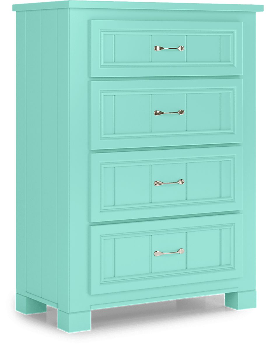 Kids Cottage Colors Turquoise Chest