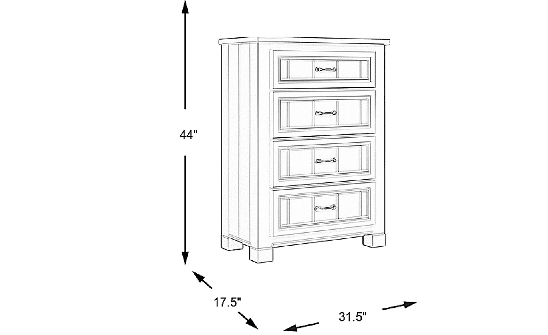 Dimension Image. Please refer to the Dimension Tab on this page for dimension details.