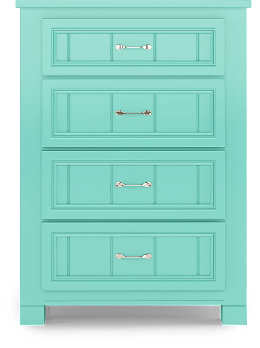 Kids Cottage Colors Turquoise Chest