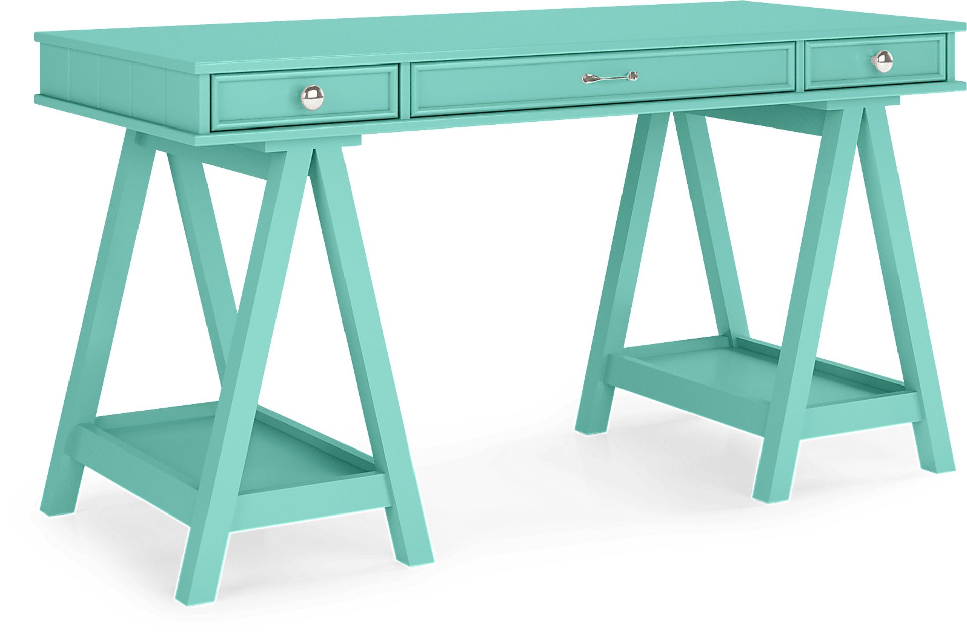 Kids Cottage Colors Turquoise Desk - Image 1