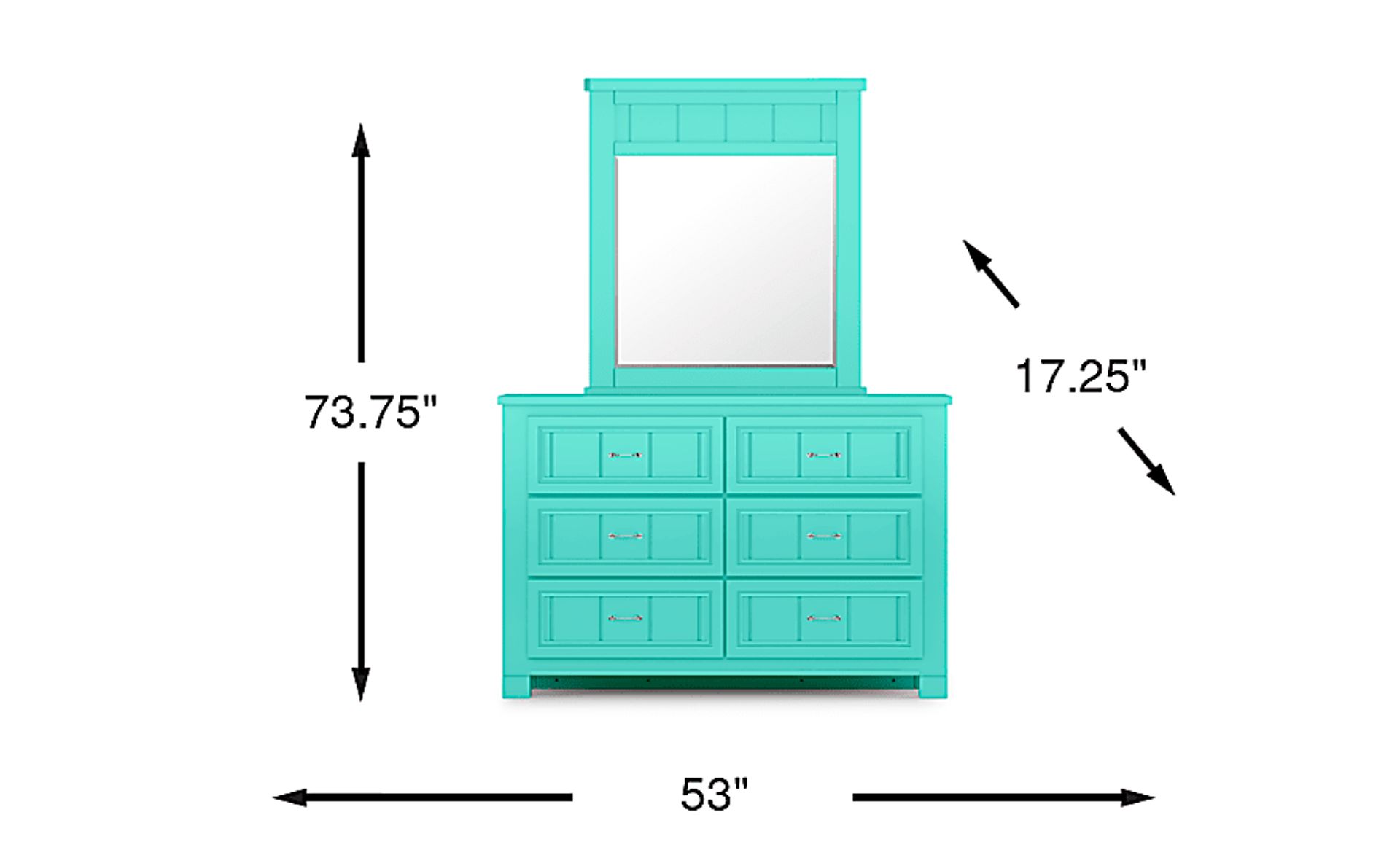 Dimension Image. Please refer to the Dimension Tab on this page for dimension details.