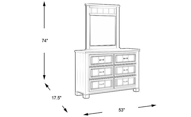 Dimension Image. Please refer to the Dimension Tab on this page for dimension details.