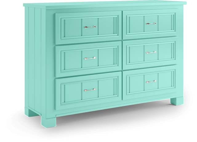 Kids Cottage Colors Turquoise 5 Pc Full Panel Bedroom - Thumbnail - Image 5