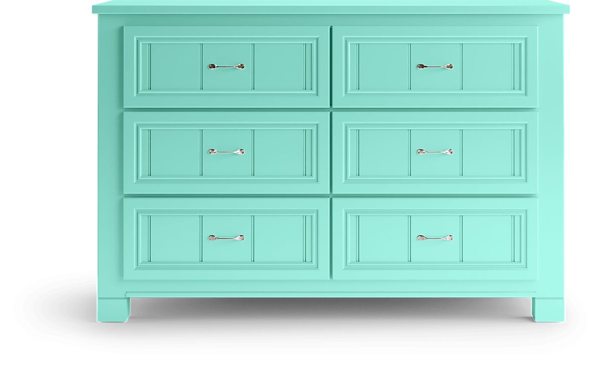 Kids Cottage Colors Turquoise 5 Pc Twin Panel Bedroom