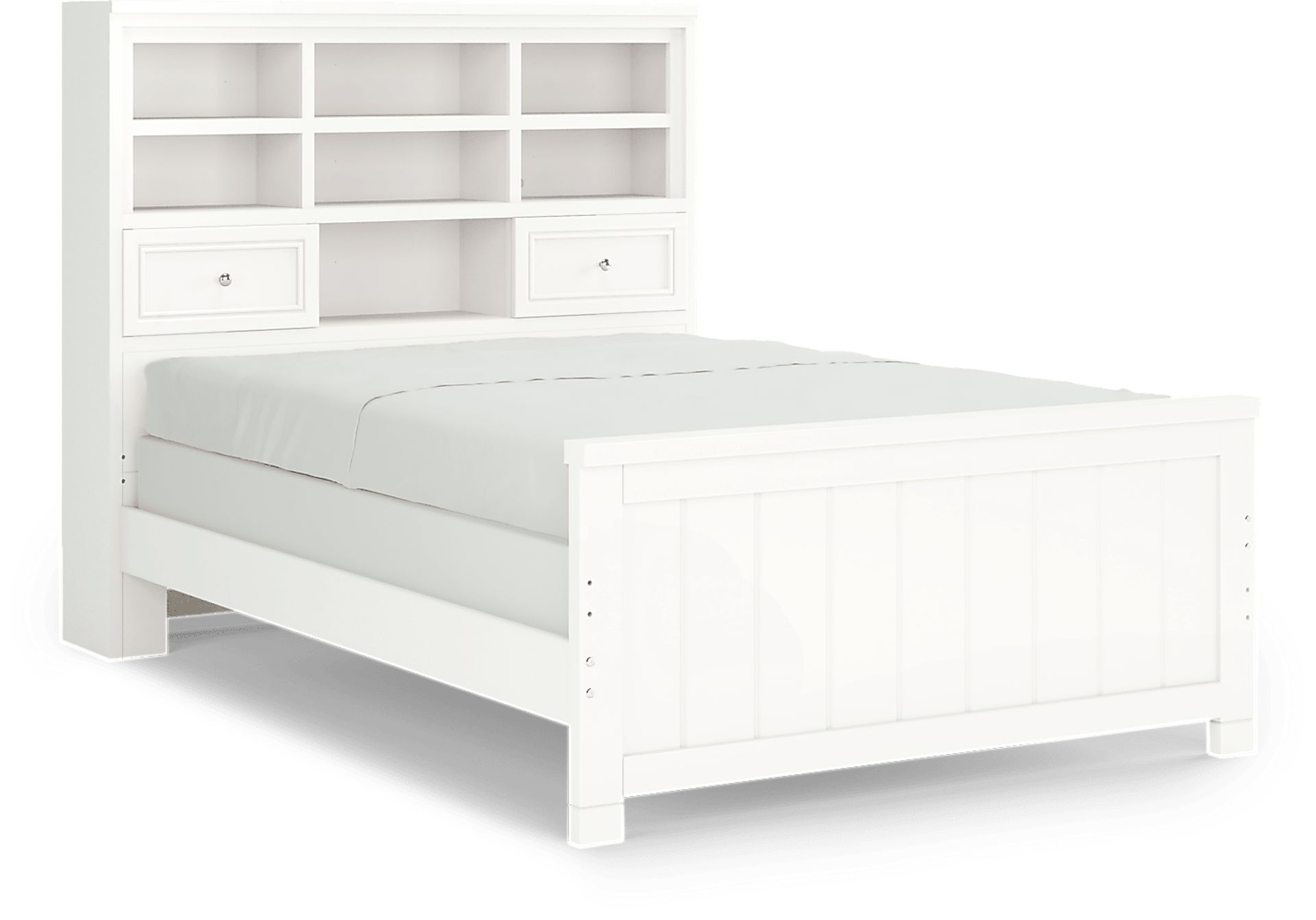 Kids Cottage Colors White Full Bookcase Bedroom - Image 3