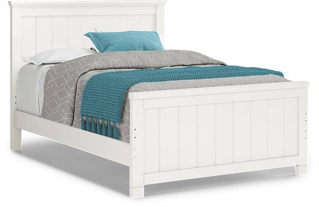Kids Cottage Colors White Full Panel Bed - Thumbnail - Image 1