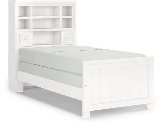 Kids Cottage Colors White Twin Bookcase Bed - Thumbnail - Image 3
