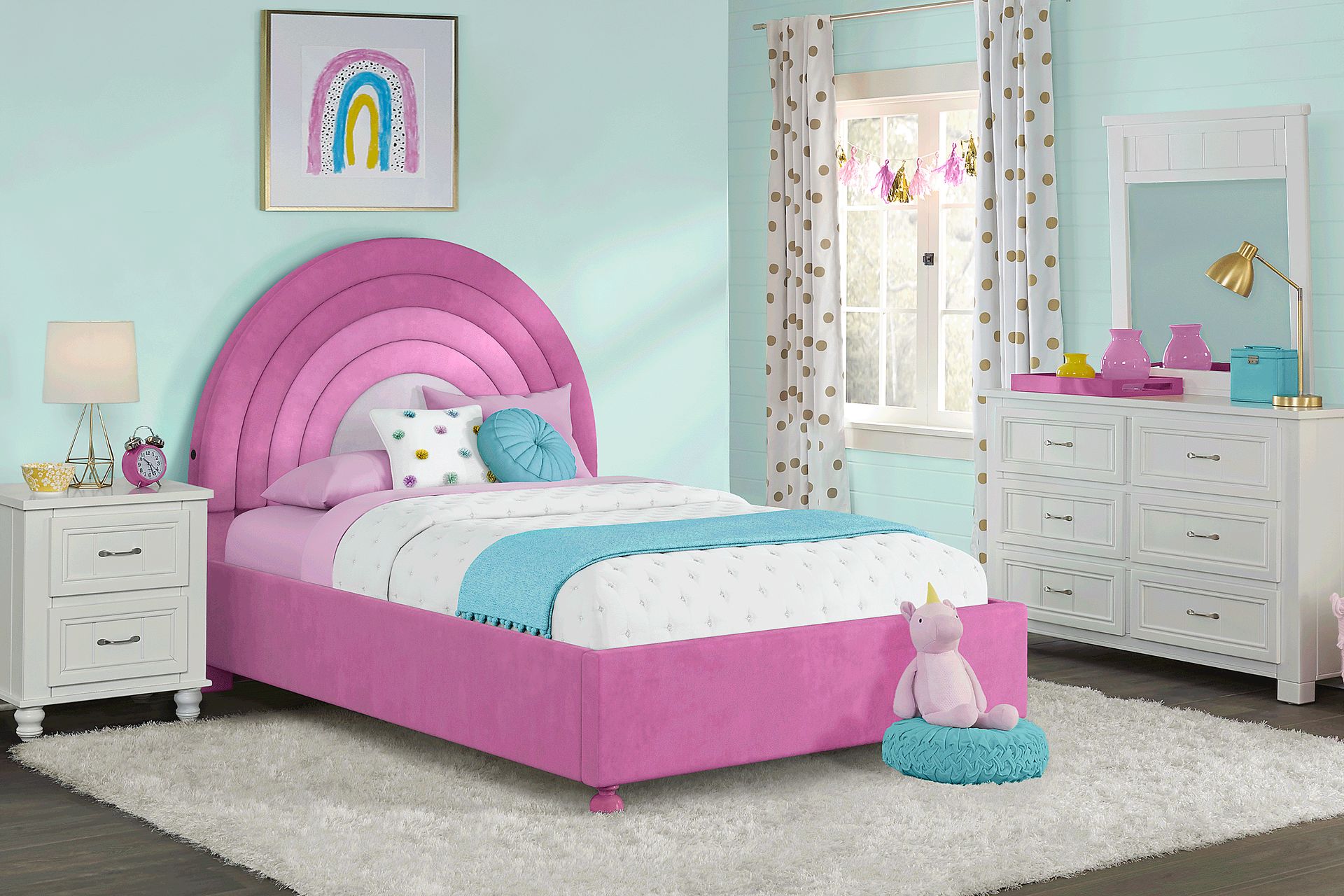 https://assets.roomstogo.com/product/kids-cottage-colors-white-bedroom-with-rainbow-joy-pink-twin-bed_3832800P_image-room?cache-id=4599dde522efc01360a7fe3c890d05db