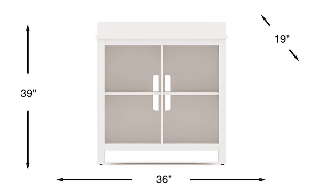 Cottage Colors White Bookcase with Changing Tray