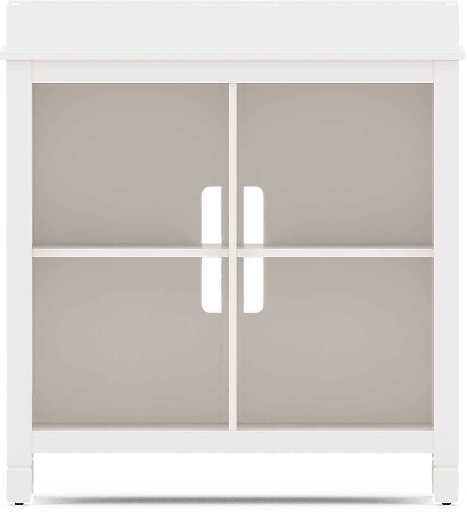 bookcase with changing tray