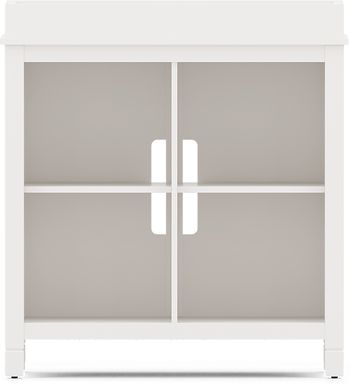 Kids Cottage Colors White Bookcase with Changing Tray