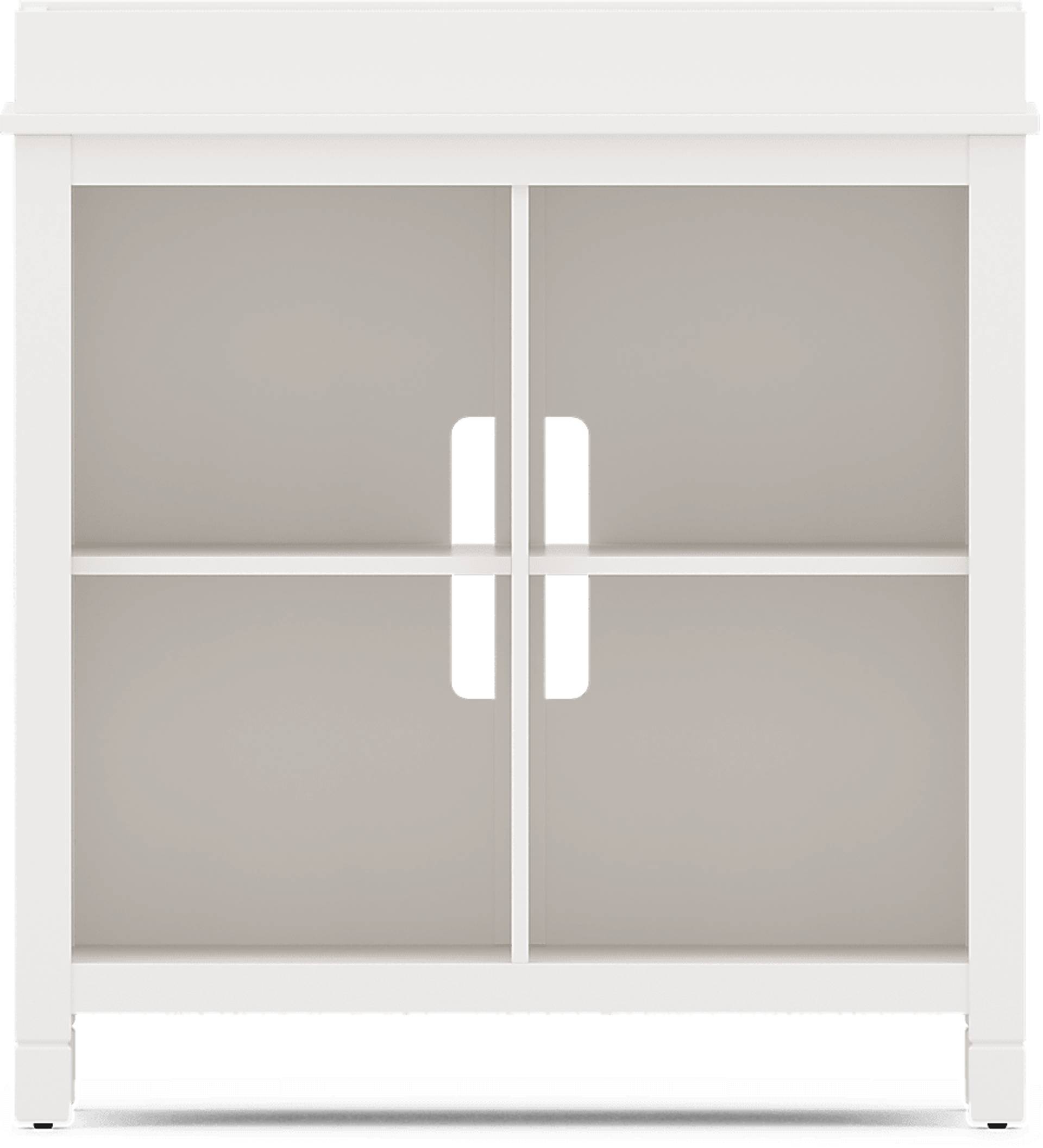 bookcase with changing tray
