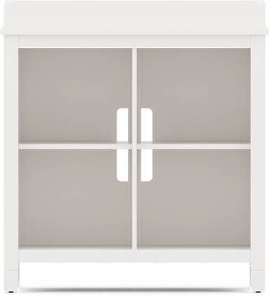 bookcase with changing tray
