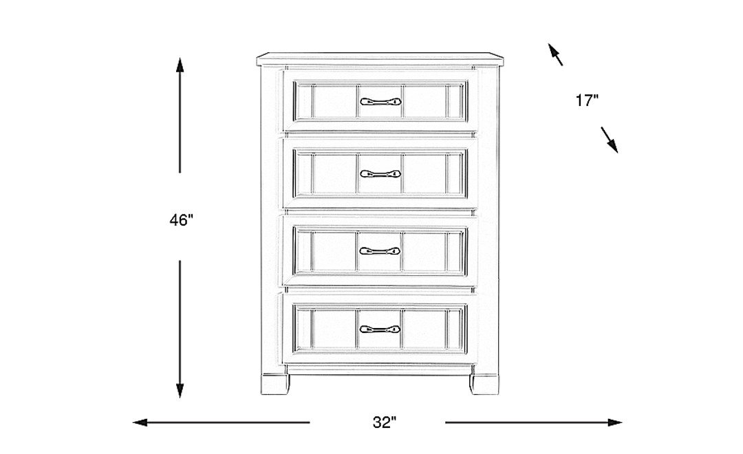 Kids Cottage Colors White Chest