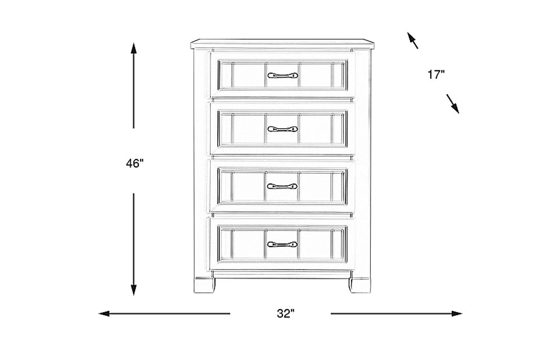 Kids Cottage Colors White Chest