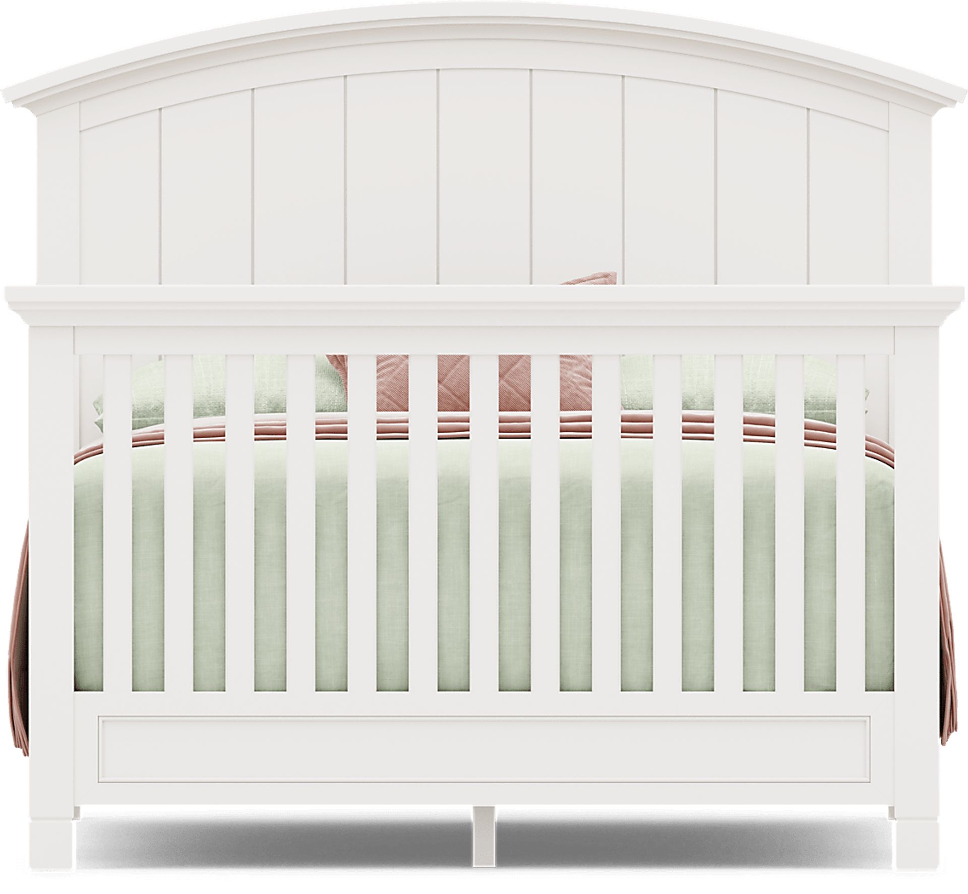 Kids Cottage Colors White Nursery with Toddler Rail - Image 11