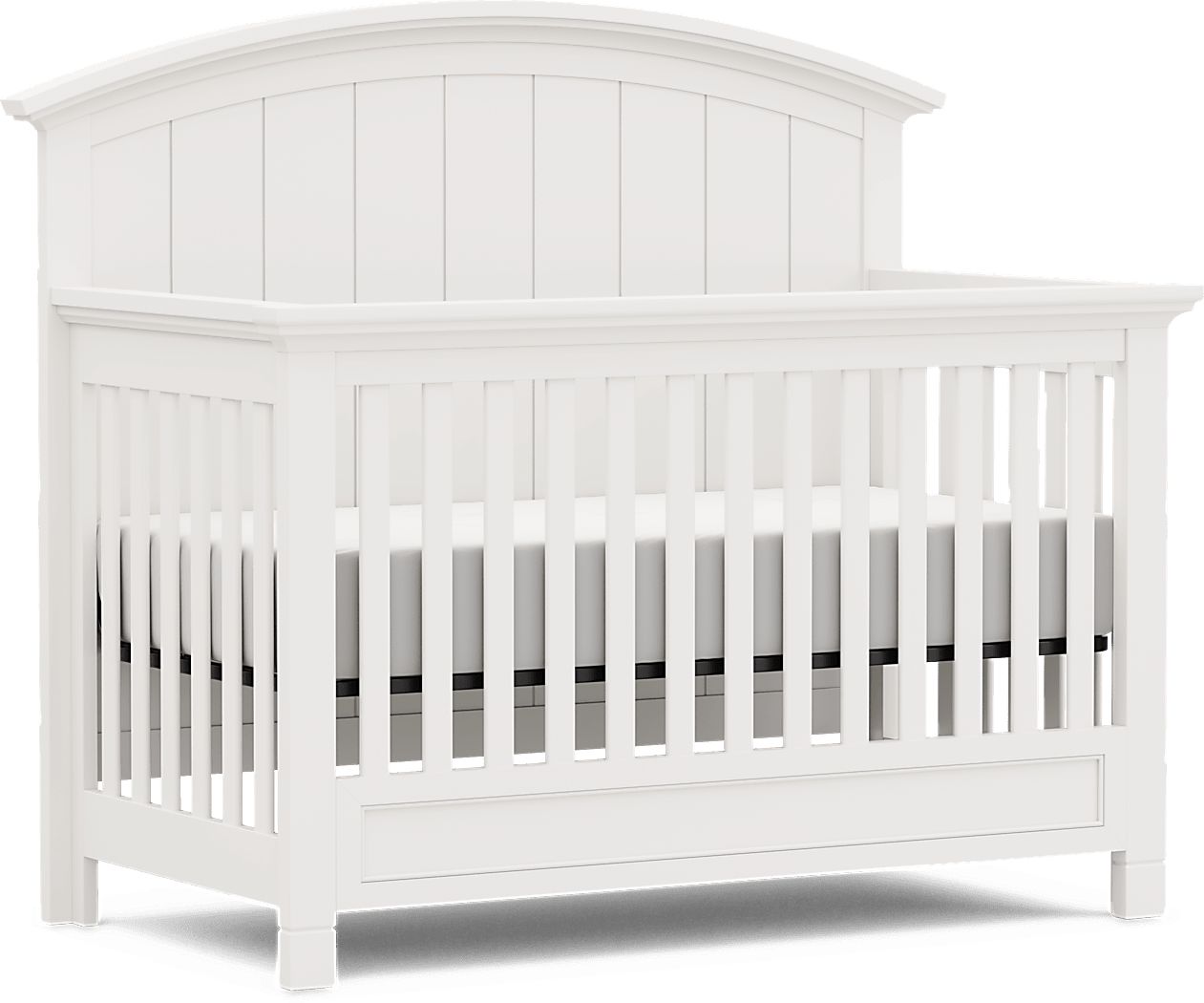 Kids Cottage Colors White Convertible Crib