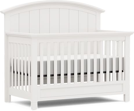 Kids Cottage Colors White 4-in-1 Convertible Crib