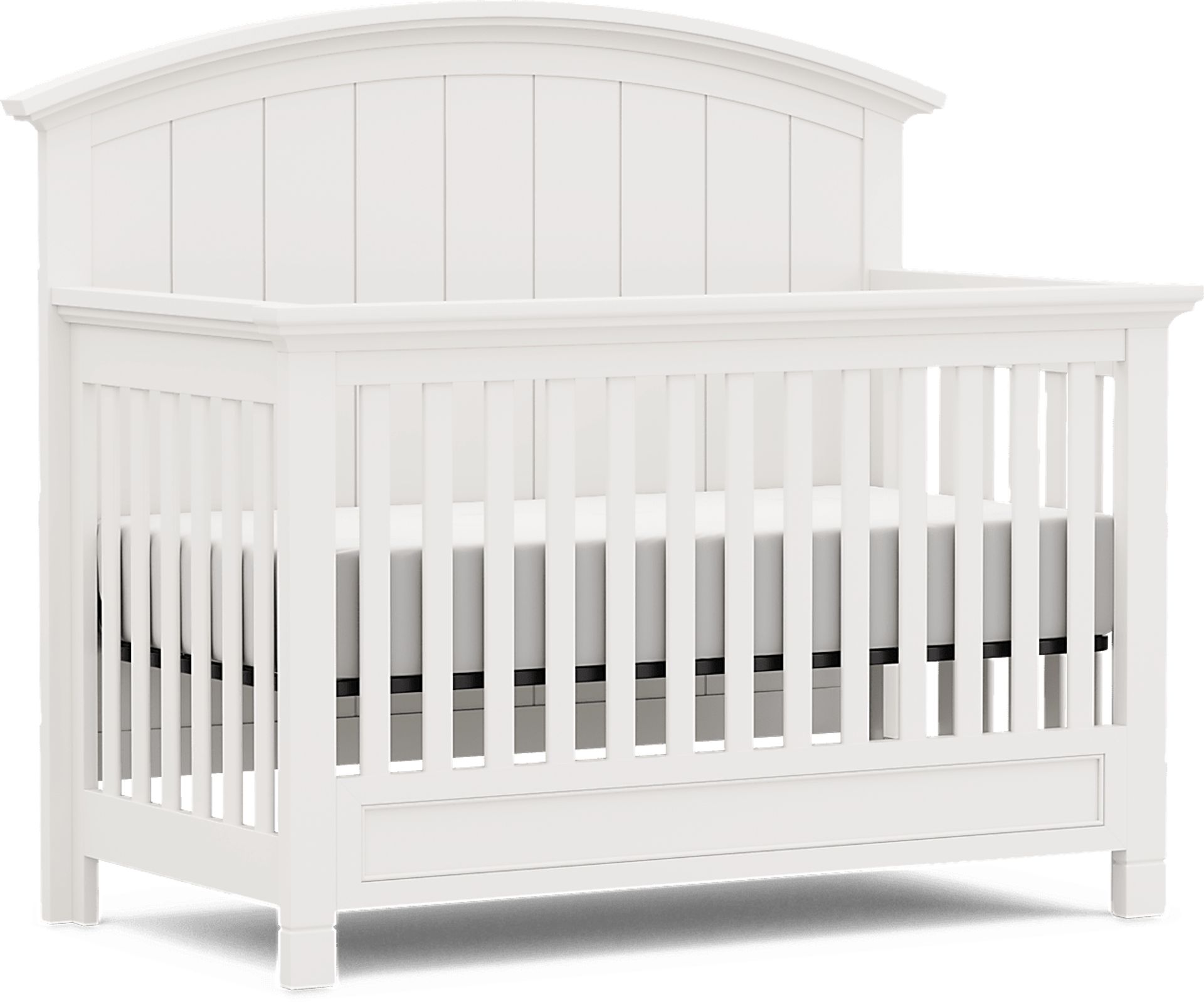 Kids Cottage Colors White Nursery with Toddler Rail - Image 2