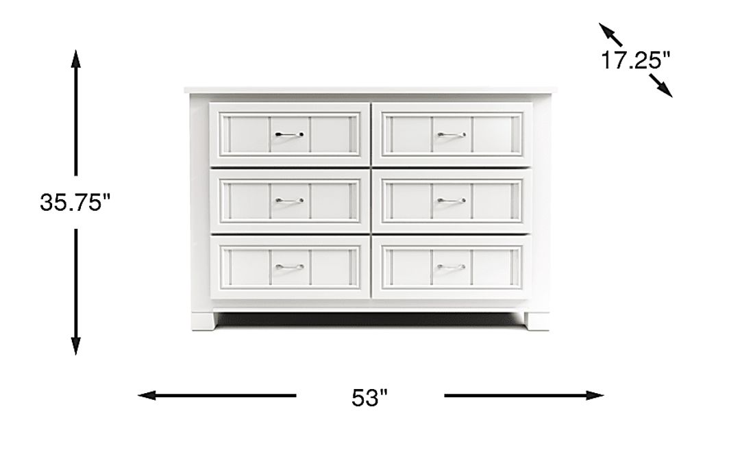 Kids Cottage Colors White Dresser
