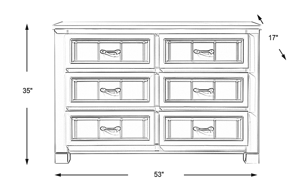 Kids Cottage Colors White Dresser