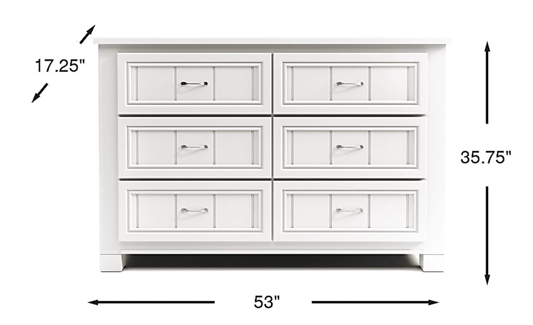 Kids Cottage Colors White Dresser